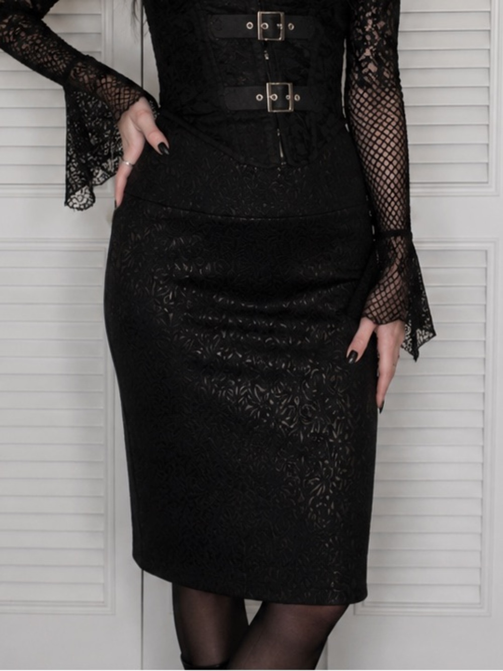 Vintage Chapter One Goth Pencil Skirt